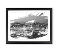 Sydney Opera House Harbour Australia Vol.10 V1 Modern Framed Print | A2 Black Framed Wall Art | Ready to Hang | Modern Nature Picture | Living Room Bedroom Lounge Office