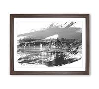 Sydney Opera House Harbour Australia Vol.10 V1 Modern Framed Print | A3 Walnut Framed Wall Art | Ready to Hang | Modern Nature Picture | Living Room Bedroom Lounge Office