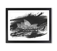 Sydney Opera House Harbour Australia Vol.5 V1 Modern Framed Print | A4 Black Framed Wall Art | Ready to Hang | Modern Nature Picture | Living Room Bedroom Lounge Office