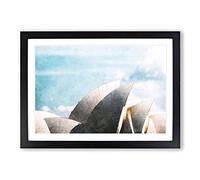 Sydney Opera House in Australia Painting Framed Print | A2 Black Framed Wall Art | Ready to Hang | Modern Historical Picture | Living Room Bedroom Lounge Office