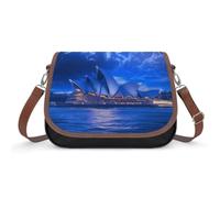 Sydney Opera House Moon Leather Crossbody Bags for Women