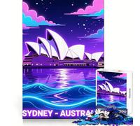 Sydney Opera House Neon 1000 Piece Jigsaw Puzzle for Teenagers Reason Skill Toy Stress Free Exact Cut Lovely Present (38x52cm)
