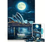 Sydney Opera House Night 1000 Piece Jigsaws for Adults Puzzle Intellect Toy Relaxing Fun Quality Cut Fine Art Piece (38x26cm)