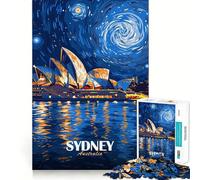Sydney Opera House Night Art Teenagers 1000 Piece Jigsaw Puzzle Think Smart Toy Bonding Time Smooth Cut Santa Wish List (50x75cm)