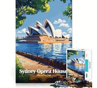Sydney Opera House Poster 1000 Piece Jigsaws for Adults Puzzle Intellect Toy Relaxing Fun Quality Cut Fine Art Piece (38x26cm)