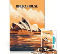 Sydney Opera House Poster for Adults 1000 Piece Jigsaw Puzzle Pure Logic Toy Peaceful Time Sharp Cut Heartfelt Gift (50x75cm)