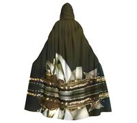 Sydney Opera House Print Elegant Witch Cape,Hooded Cloak,Wizard Costume For Halloween,Cosplay And Carnival