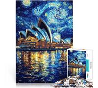 Sydney Opera House Starry Night1000 Piece Jigsaw Puzzle for teenagers Stress Relief is ideal as a gift for the whole family 38x26cm