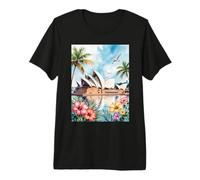 Sydney Opera House Tropical Paradise Premium T-Shirt