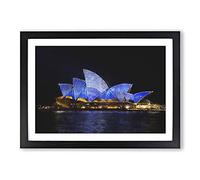 Sydney Opera House Vol.1 Painting Framed Print | A2 Black Framed Wall Art | Ready to Hang | Modern Historical Picture | Living Room Bedroom Lounge Office