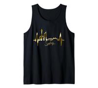 Sydney Skyline Heartbeat Australia Lover Opera House Aussie Tank Top