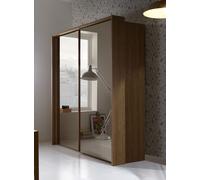 Sydney Sliding Wardrobe - 2 Door Full Mirrored - Oak