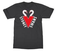 Sydney Swans AFL Australian League Team Sports Rugby Men's T-Shirt Black XL