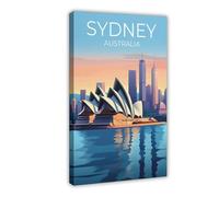 Sydney Travel Poster Canvas Poster Bedroom Decor Landscape Office Room Decor Gift 24x36inch(60x90cm)