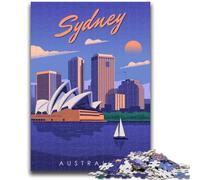Sydney Travel POSTER CITY Puzzles for Adults And Teenagers, Help The Brain Exercise Addictive Toys to Cultivate Patience Perfect Decoration 1000pcs (50x75cm)