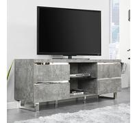 sydney wooden tv stand with 4 drawers in concrete effect