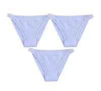 SYDUZAX 3 Pcs Cotton Knickers Multipack Women's Underwear Stretchy Low Rise Hipster Panties Soft Comfortable Full Briefs Breathable Underpants Ladies Basic Briefs for Daily Wear White