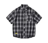 SYDUZAX Checked Shirt Mens UK Sale Clearance Plaid Tartan Short Sleeved Shirts for Men Button Down Casual Shirt Regular Fit Classic Lumberjack Shirts Casual Smart Office Work Blouse M-5XL Navy