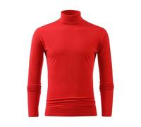 SYDUZAX Men's Turtleneck Long Sleeve T-Shirts Classic Plain Pullover Sweater Basic Undershirt Slim Fit Top Fashion Mens Jumper Roll Neck Tops Underwear Lightweight Cotton Shirts Pullovers