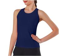 SYDUZAX Racer Back Vest Tops Women UK Wicking Quick Drying Sports Tank Tops Regular Fit Stretchy Yoga Gym Tops Round Neck Athletic Sleeveless T Shirt Exercise Fitness Vests Workout Sportswear
