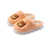 SYDUZAX Women Memory Foam House Slippers Comfy Faux Fur Lined Winter Warm Slippers Cute Animal Fluffy Bedroom Indoor House Shoes Teddy Bears Slide Shoes Fuzzy Plush Fleece Lined Anti-Skid Slipper