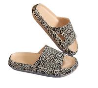 SYDUZAX Women's Sandals & Slides Leopard Print Non-Slip Slides Quick Drying Shower Bathroom Sandals EVA Platform Cloud Sliders Unisex's Flip Flops Super Soft Sole Slippers for Outdoor Indoor