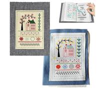 Sydzkjyxgs DIY Stitch Book 2026 New The Ultimate Embroidery Learning Books, Portable Embroidery Sampler Book Comes with Complete Toolkit & Instructional Tutorial Perfect for Craft Lovers (C Color)