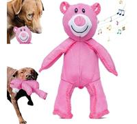 Sydzkjyxgs Unbreaka-Bear Dog Toy, Mighty Bear Pet Toy Indestructible Tough Dog Squeaky Toys,Plush Bear For Aggressive Chewers Dog Companion For Large Small Dogs Keep Them Busy (Pink)