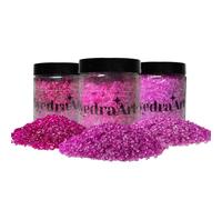 Syedra Broken Crushed Glass Glitter 1-3mm Set of 3,Crushed Glass for Crafts Epoxy Resin Craft Supplies Nail Art DIY 1LB (Pink)