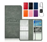 Syeefula Car Registration & Insurance Card Holder, License ID Card Bank Card (B-green)