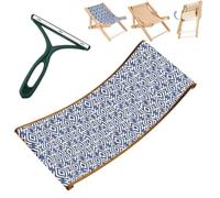 Syeefula Celery Pets Cat Lounger Chair, 2 in 1 Foldable Cat Sisal Chair for Indoor, 4-Position Adjustable Hammock Pet Sisal Beach Bed Mat for Small and Medium Cats, Removable Blanket (Canvas Mat)