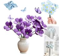 Syeefula Everlasting Ceramic Floral Decoration, 3D Simulated Ceramic Flowers, Permanent Stunning Impact, Creative Gifts for Flora Home Decor Indoor Outdoor Home Garden (10purple)
