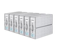 Syeeiex Bed Sheet Organiser Storage, 6 Pack Bedding Storage Box, Foldable Linen Storage with Window and Label, Flavenly Bed Sheet Organizer with Zip for Super King, Blanket, Duvet Cover Set - Grey