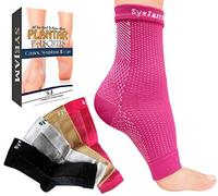 SyeJam Compression Running Sock Sleeve - Men and Women Low Cut Compression Socks for Comfort and Support - Lightweight Ankle Support Socks for Everyday Wear (Pink, L-XL)