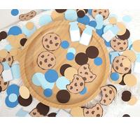 SYESQL Confetti - Milk Cookies Blue, Dessert Party Decorations, Table Confetti, Birthday Decorations, Irregular Shaped, 0.1 x 1.7 x 1.7 inches, Paper, Food Theme