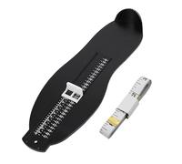 SYEYCW 1 Pcs Black UK/EU Professional Family Foot Measure with 150cm Tape, Sizer Measure Device, Standard Shoe Sizer for Children, UK Sizes 2-12, EU Sizes 18-47, for Baby, Toddler, Kids, Adults