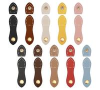 SYEYCW 10 Pcs Bag Clasps and Closures, Bag Making Accessories, Leather Snap Buckles Button Closures, Sew on PU Leather Snap Buckles Fasteners, for Purse Cell Phone Case Jacket Notebook DIY Craft