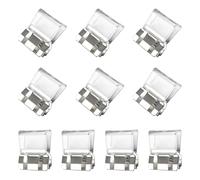 SYEYCW 10 Pcs Invisible Trouser Hem Clips, Plastic Buckle Clips, Portable Make Long Pants Tighter Clip, Adjustable Trousers Cuff Clip, for Jeans Trousers, Limit Stopper for Doors Windows Restrictor