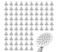 SYEYCW 100 Pcs Silicone Shower Nozzle, Shower Head Nozzles, Replacement Showerhead Spray Hole, Shower Head Replace Parts, Silicone Shower Nozzle for Shower Hole, Fit Hole Diameter 4mm, Light Grey