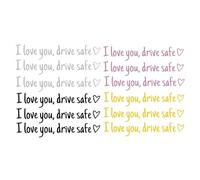 SYEYCW 12 Pcs I Love You Drive Safe Mirror Sticker, with Heart, Waterproof, 11 x 2cm, Car Rear View Mirror Decal for Safety Reminder, Funny Safety Reminder for Men and Women Driver