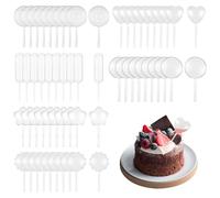 SYEYCW 120 Pcs 4ml Plastic Transfer Pipettes Droppers, Dessert Pipette, Mini Pipette Cupcake Pipettes, Squeeze Liquid Dropper, for Cupcakes, Essential, Oils, Perfume, Mixing Acrylic Paints, Lab