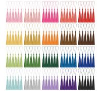 SYEYCW 120 Pcs Bookmark Tassels with Cord Loop, 20 Colors Mini Craft Tassels, 13cm Colorful Handmade Silky Tassel, for Jewelry Making, Bookmarks DIY, Crafts Supplies Home Decor, Dress Decoration