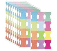 SYEYCW 120 Pcs Colourful Index Tabs, Writable Sticky Notes Tabs, Double Sided Planner Stickers, Page Markers Tabs, Annotation Tabs, Blank Monthly Tabs, for Study Labeling, Indexing Jobs, 12 Colours