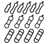 SYEYCW 14 Pcs Silicone Bike Light Strap, Bike Lights Holder, Durable Bicycle Band Resistant, Black Cycling Rubber Bands, Multipurpose Fixed Straps for Cycle Flashlights, Cell, Phones, Speaker, Lights