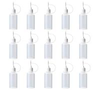 SYEYCW 15 Pcs Precision Tip Applicator Bottles, 10ml Quilling Needle Tip Oiler Bottle, White Glue Shaker, Plastic Liquid Dropper Filling Applicator, for DIY Craft, Acrylic Paint, Small Gluing Projects