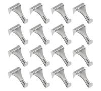 SYEYCW 16 Pcs Picture Rail Hooks, Metal Picture Rail Hooks Hangers, Silver Pictures Moulding Frame Hook Hangers, for Kitchen, Bedroom Art Exhibition Gallery and Office Hanging Photos Protect Walls