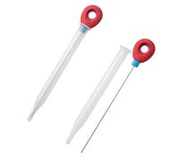 SYEYCW 2 Pcs Cake Tester for Baking, Stainless Steel Cake Testing Needle Sticks, Baking Skewer Practical, Doneness and Reusable, for Cupcake, Bread, Muffin, Kitchen Bakery Tools