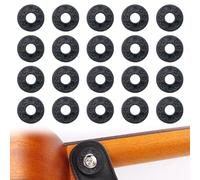 SYEYCW 20 Pcs Black Guitar Strap Locks, Soft Guitar Locking Strap Locks, Rubber Strap Locks Guitar Protector, Guitar Accessories, for Acoustic Guitar, Electric Guitar, Bass, Ukulele