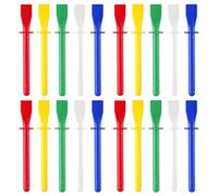SYEYCW 20 Pcs Glue Spreaders, Spreaders for Pva Glue, 11.5cm Bright Coloured Plastic Spatula Sticks Applicator, Teenager Craft Accessory, for Art, Craft, School, Home, Red, Yellow, Blue, Green, White