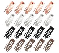 SYEYCW 20 Pcs Hair Grips, Mini Double Grip Hair Clips, Metal Snap Hair-Clips, Rust-Resistant and Durable, Accessories for Thin and Thick Hair Making, Salon Supplies, for Women and Girls, 4 Colors